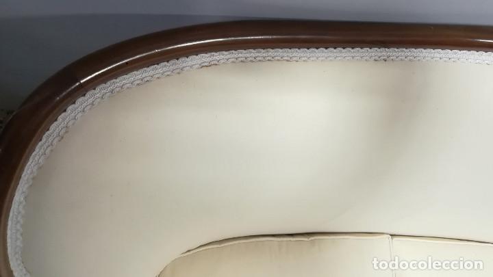 Antig&uuml;edades: SOFA ISABELINO BLANCO DE DOS PLAZAS - Foto 17
