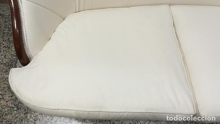 Antig&uuml;edades: SOFA ISABELINO BLANCO DE DOS PLAZAS - Foto 6