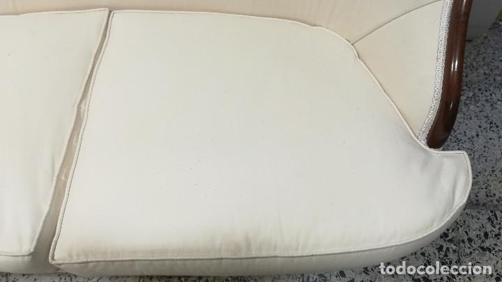 Antig&uuml;edades: SOFA ISABELINO BLANCO DE DOS PLAZAS - Foto 7