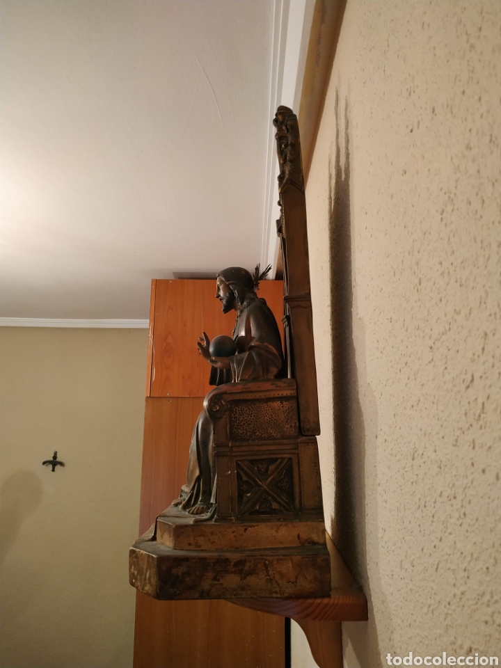 Antig&uuml;edades: Sagrado Coraz&oacute;n de Jes&uacute;s figura - Foto 3