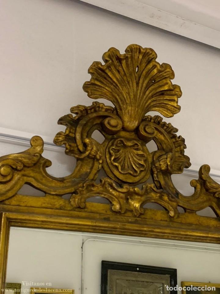 Antig&uuml;edades: Gran espejo dorado antiguo - Foto 4