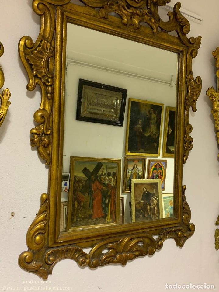 Antig&uuml;edades: Gran espejo dorado antiguo - Foto 6