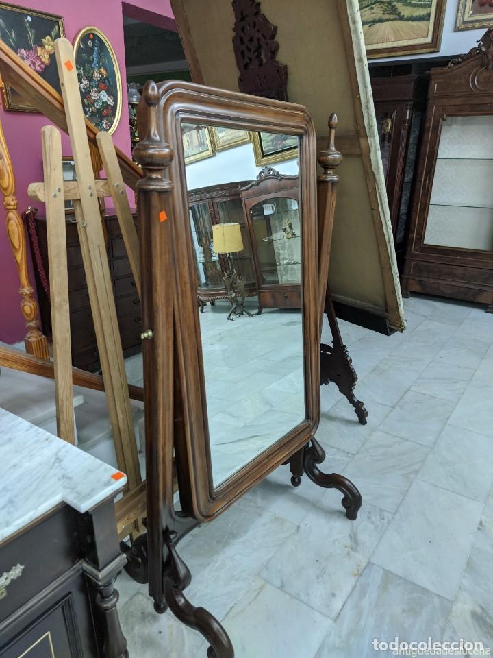 Antig&uuml;edades: Espejo reclinable de dormitorio en madera - Foto 2