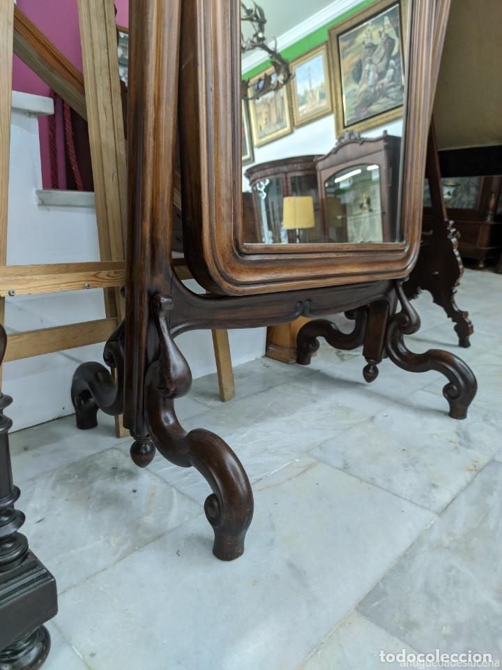 Antig&uuml;edades: Espejo reclinable de dormitorio en madera - Foto 4