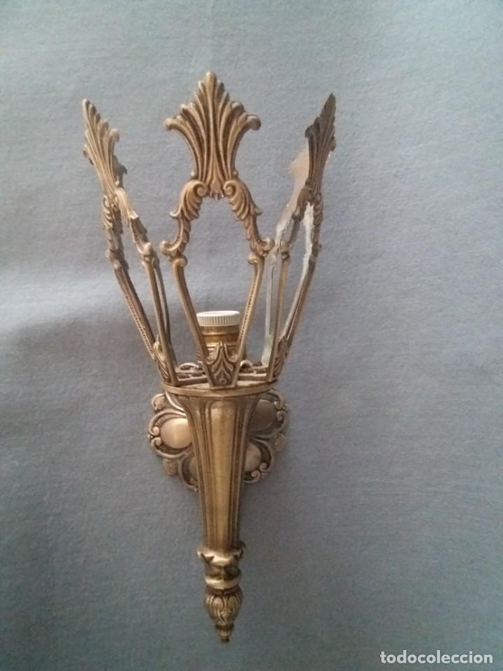 Antig&uuml;edades: aplique antiguo de bronce y laton - Foto 4