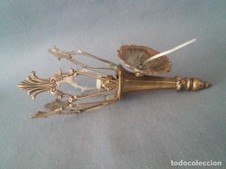 Antig&uuml;edades: aplique antiguo de bronce y laton - Foto 6