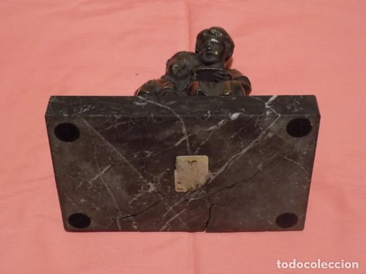 Antig&uuml;edades: FIGURA DE BRONCE CON BASE DE M&Aacute;RMOL - Foto 3