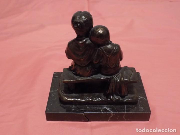 Antig&uuml;edades: FIGURA DE BRONCE CON BASE DE M&Aacute;RMOL - Foto 4