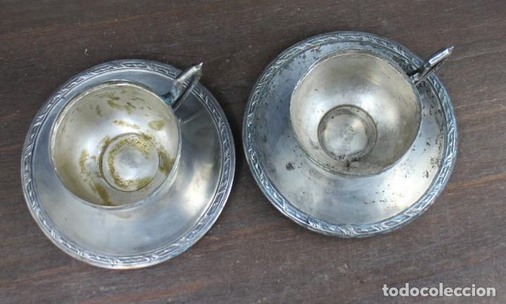 Antig&uuml;edades: 2 Tazas y platos antiguos - Foto 2