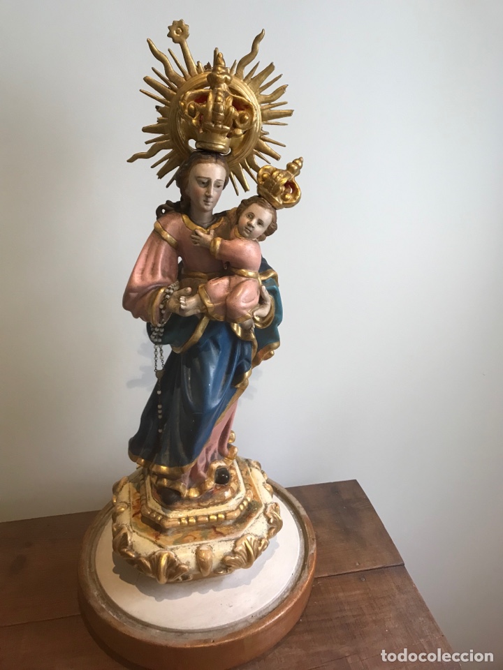 Antig&uuml;edades: Virgen barroca policromada - Foto 2