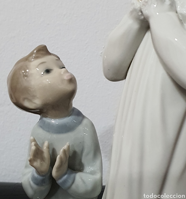 Antig&uuml;edades: Lladro ,ENSE&Ntilde;ANDO A REZAR, Brillo, 4779 - Foto 3
