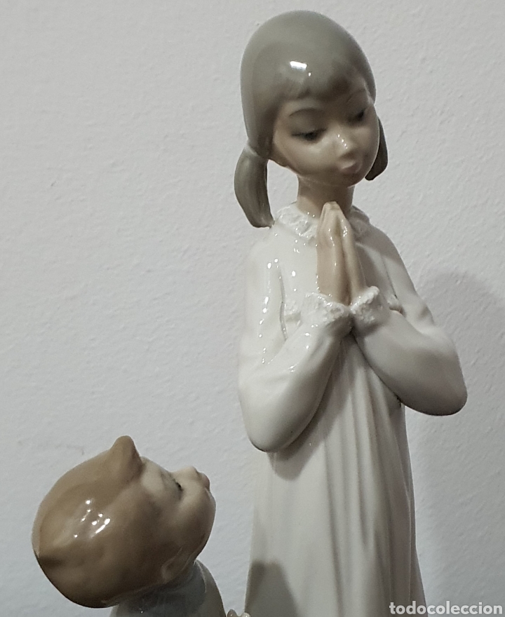 Antig&uuml;edades: Lladro ,ENSE&Ntilde;ANDO A REZAR, Brillo, 4779 - Foto 5