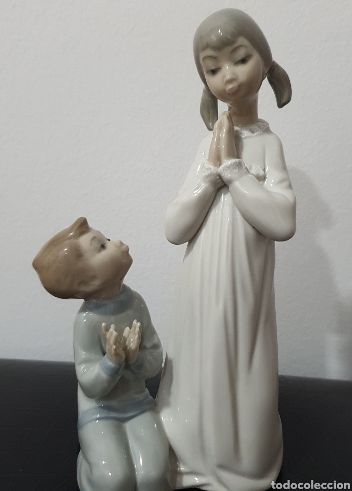 Antig&uuml;edades: Lladro ,ENSE&Ntilde;ANDO A REZAR, Brillo, 4779 - Foto 8