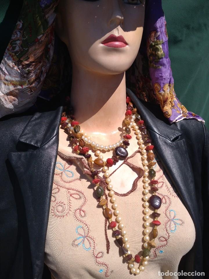 Antig&uuml;edades: chqueta larga de cuero de mujer - Foto 6