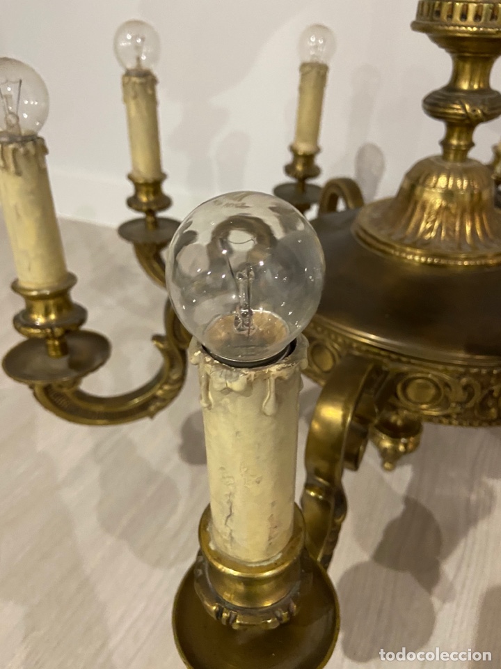 Antig&uuml;edades: LAMPARA BRONCE - Foto 2