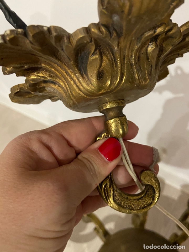Antig&uuml;edades: LAMPARA BRONCE - Foto 4