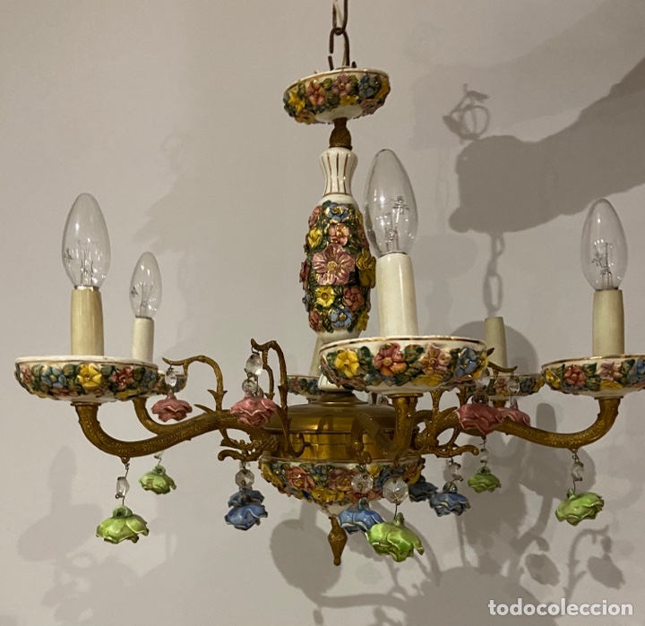 Antig&uuml;edades: LAMPARA Porcelana - Foto 1