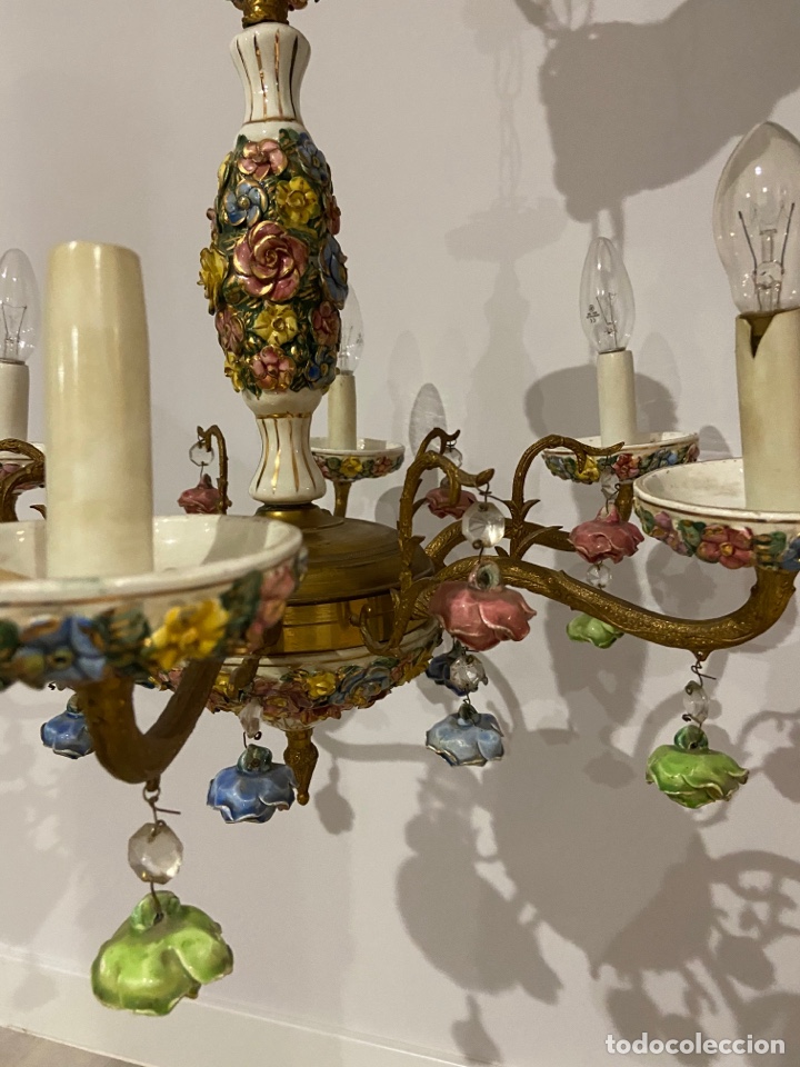 Antig&uuml;edades: LAMPARA Porcelana - Foto 4