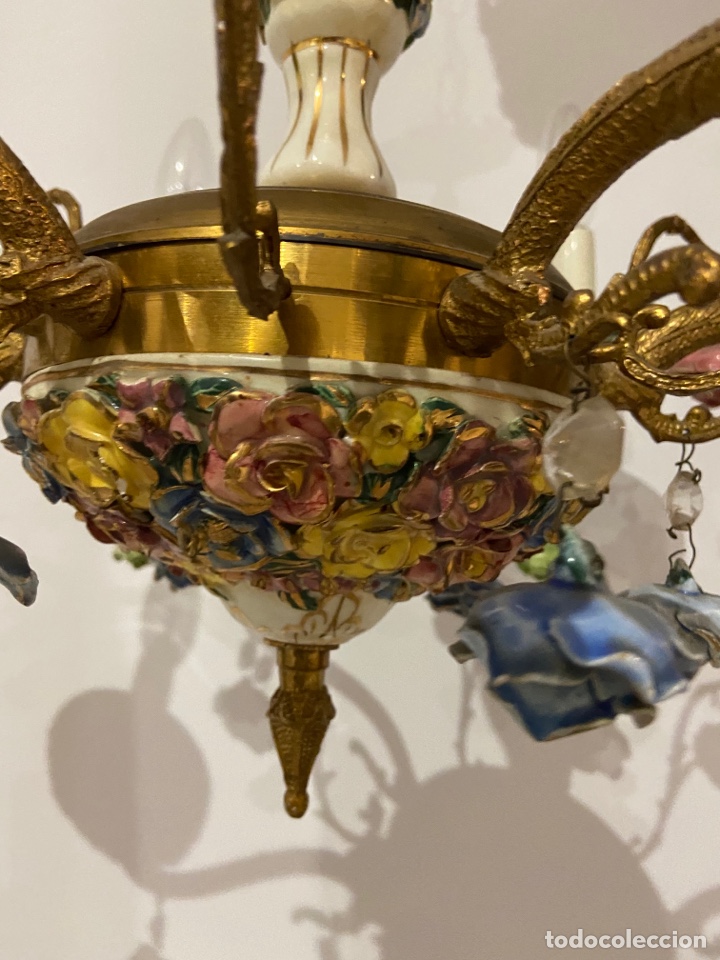 Antig&uuml;edades: LAMPARA Porcelana - Foto 6