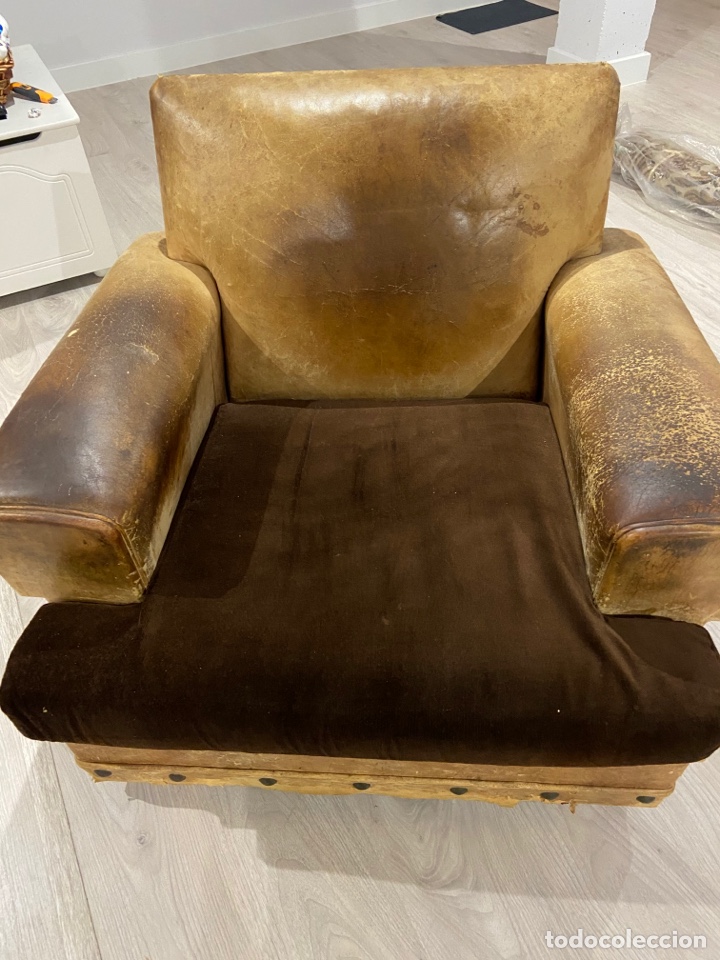 Antig&uuml;edades: Sofa y sillones cuero - Foto 6
