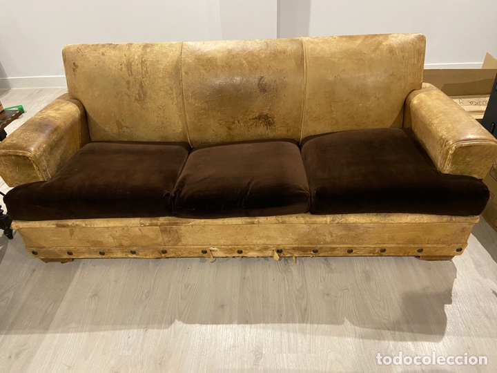 Antig&uuml;edades: Sofa y sillones cuero - Foto 1