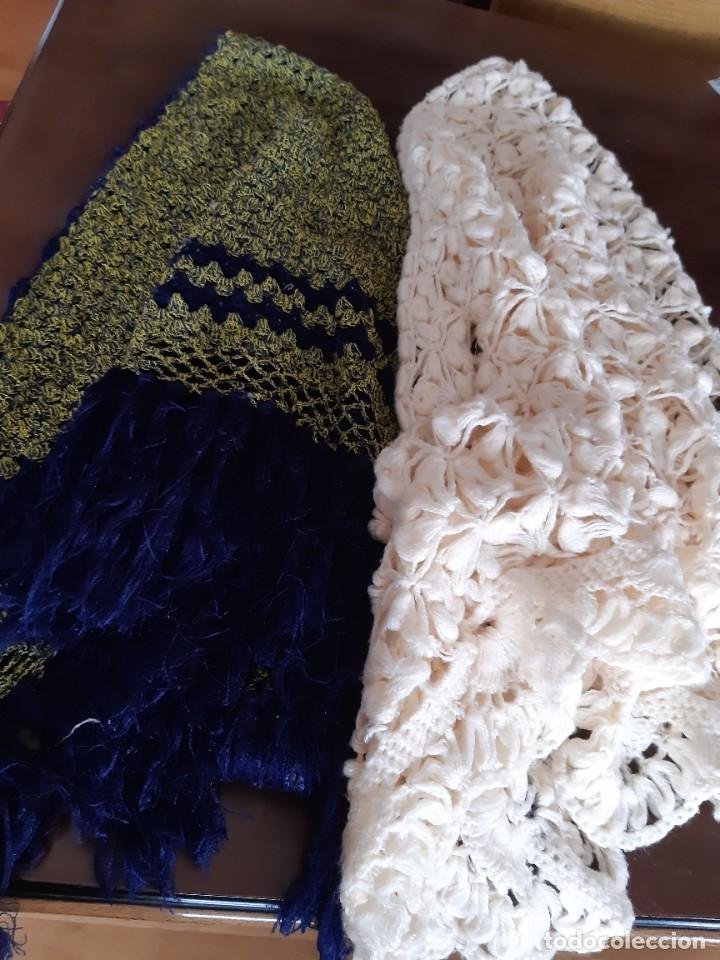 antigua toquilla de lana de crochet hecha a man - Compra venta en  todocoleccion