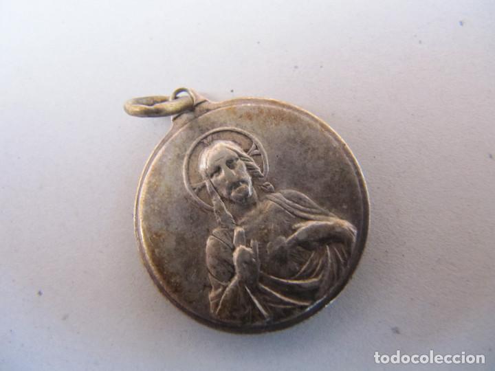 Antig&uuml;edades: ANTIGUA MEDALLA JESUS DEL GRAN PODER Y VIRGEN MARIA - Foto 3