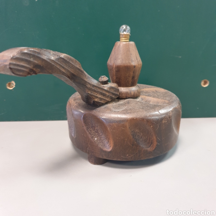 Antig&uuml;edades: Lampara madera - Foto 3
