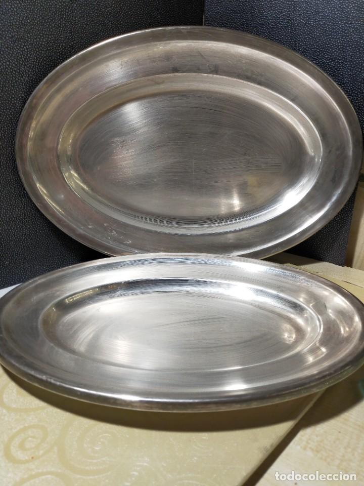 Antig&uuml;edades: Bandejas ovaladas de plata alemana - Foto 1