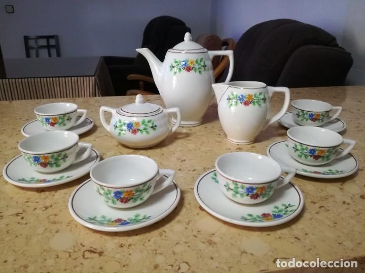Antig&uuml;edades: JUEGO DE CAF&Eacute; ANTIGUO 6 SERVICIOS. - Foto 2