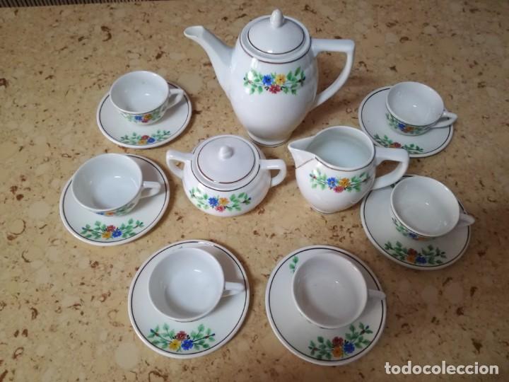 Antig&uuml;edades: JUEGO DE CAF&Eacute; ANTIGUO 6 SERVICIOS. - Foto 4