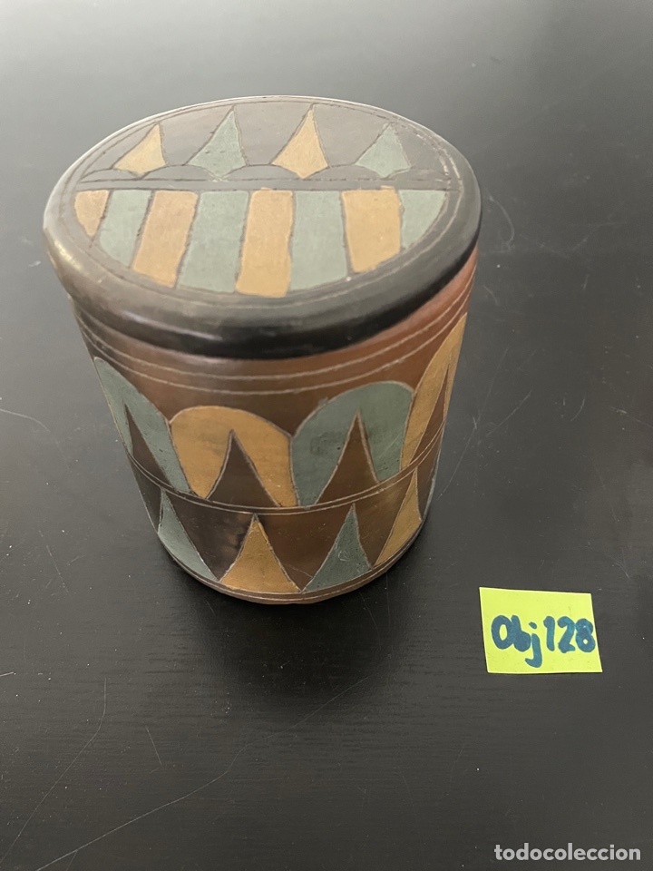Antig&uuml;edades: Tarro de cer&aacute;mica pintado - Foto 1