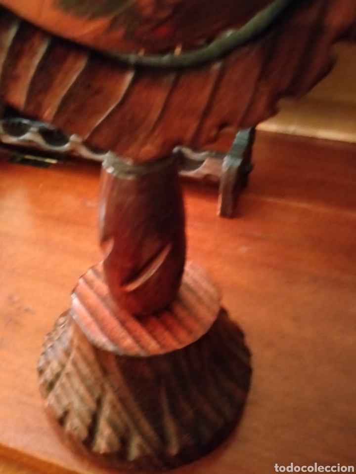 Antig&uuml;edades: Antiguo globo terr&aacute;queo con base de madera - Foto 4
