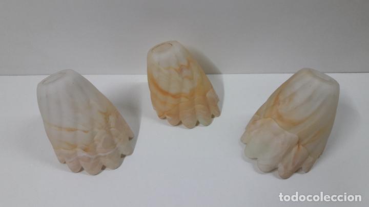 Antig&uuml;edades: TRES TULIPAS PARA LAMPARA - Foto 2
