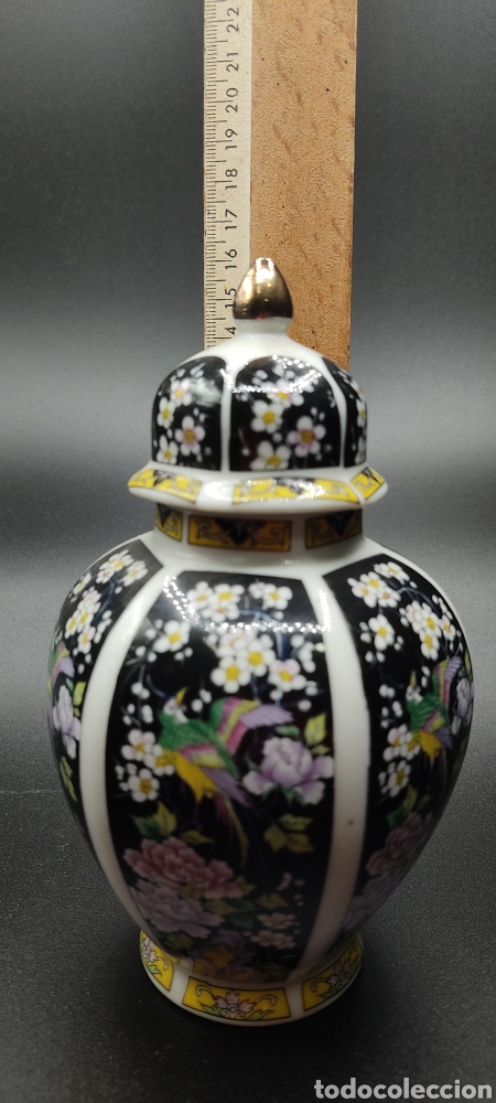 Antig&uuml;edades: Precioso tibor de Jap&oacute;n. Hexagonal. - Foto 5