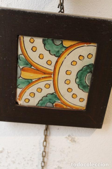 Antig&uuml;edades: azulejo de manises enmarcado - Foto 4
