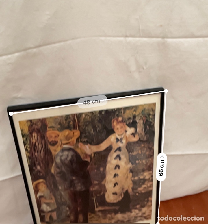Antig&uuml;edades: LAMINA ENMARCADA - LA BALANCOIRE - Foto 4