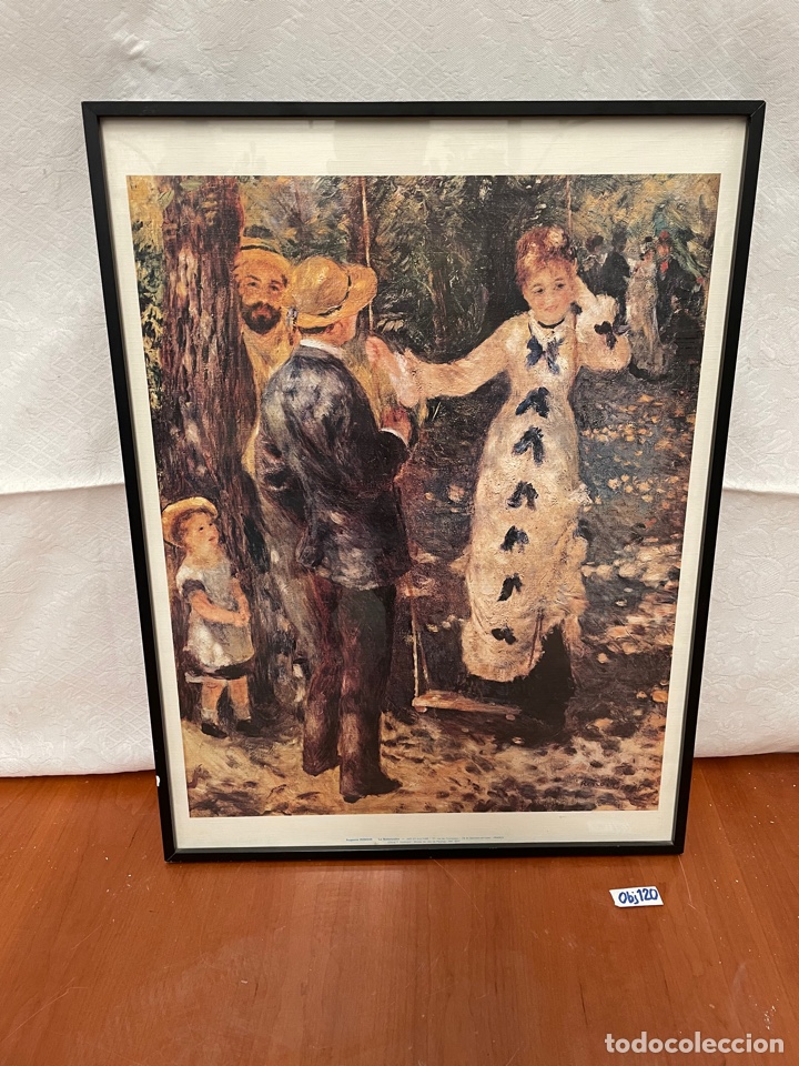 Antig&uuml;edades: LAMINA ENMARCADA - LA BALANCOIRE - Foto 1