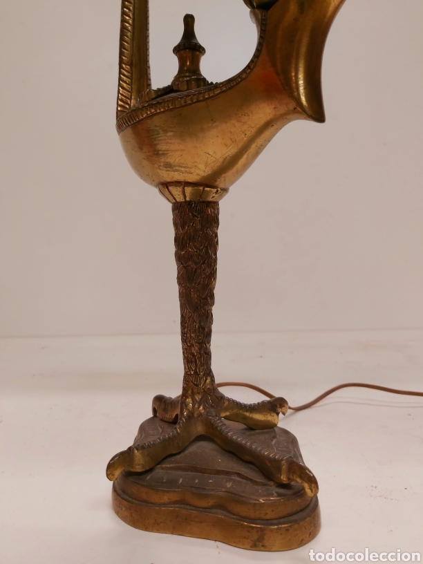 Antig&uuml;edades: L&aacute;mpara bronce aguila - Foto 4