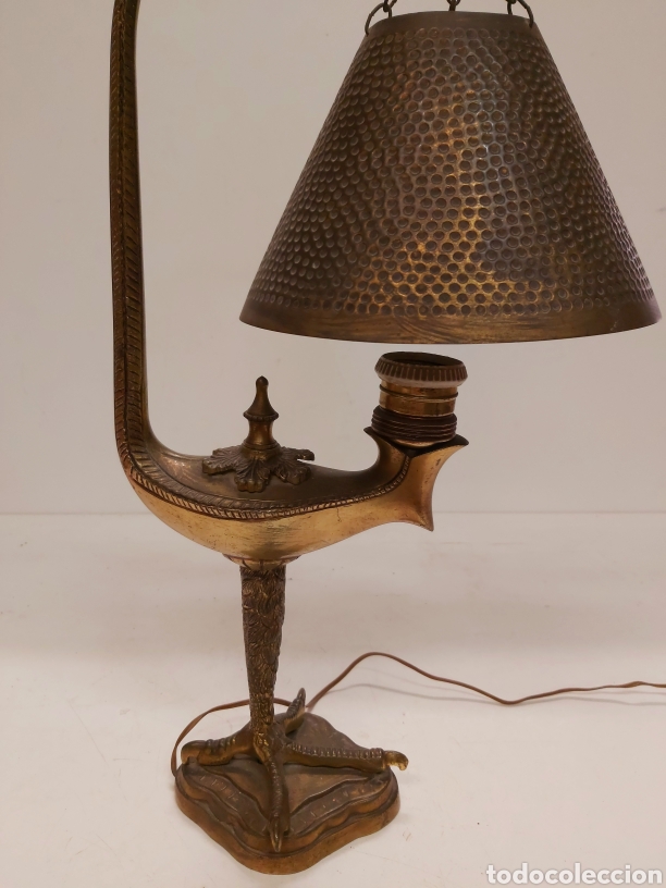 Antig&uuml;edades: L&aacute;mpara bronce aguila - Foto 6