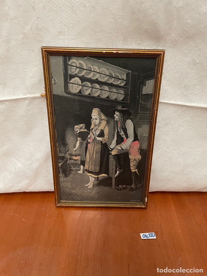 Antig&uuml;edades: ANTIGUO CUADRO DE TELA - Foto 1
