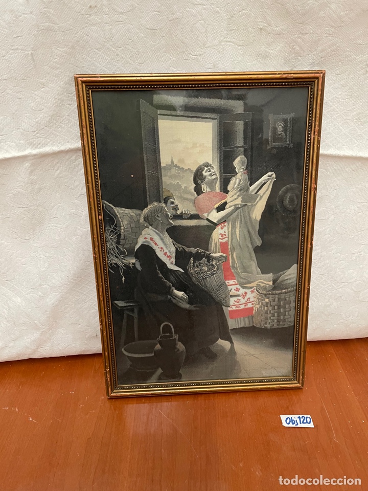 Antig&uuml;edades: ANTIGUO CUADRO DE TELA - Foto 1