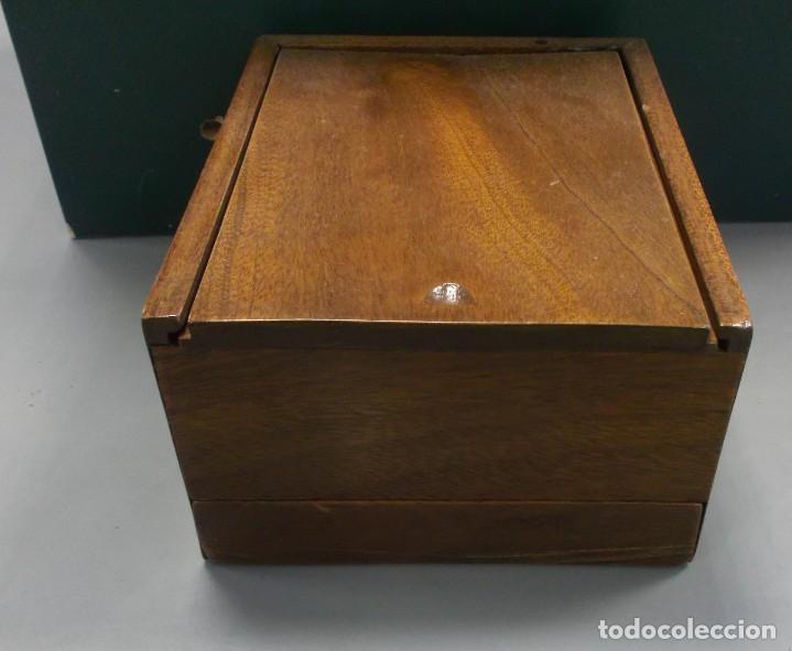 Antig&uuml;edades: caja inglesa roble para tabaco - Foto 4