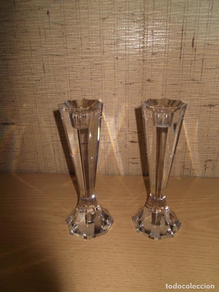Antigüedades: 2 Portavelas o Candelabros de cristal de Orrefors.Vintage - Foto 5 - 257516980