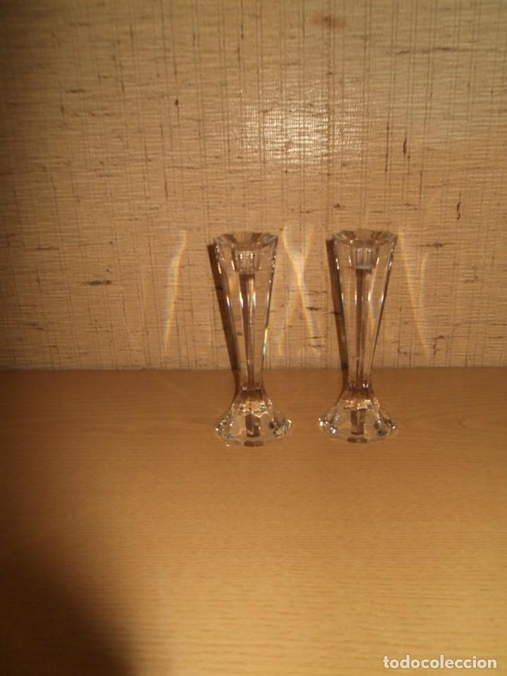 Antigüedades: 2 Portavelas o Candelabros de cristal de Orrefors.Vintage - Foto 4 - 257516980