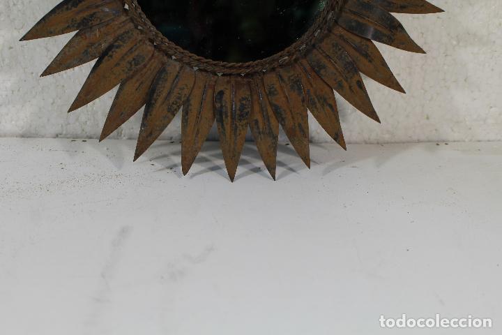 Antig&uuml;edades: vintage espejo sol de metal - Foto 3
