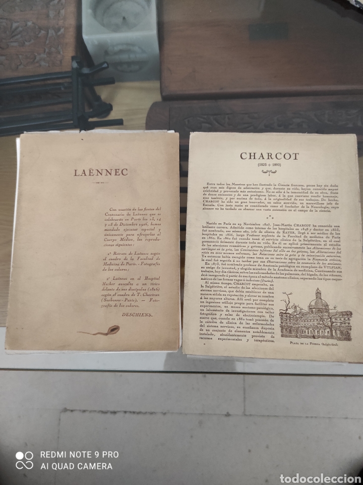 Antig&uuml;edades: Cuadernillos de.Laennec y Charcot y Pasteur,cuadernillos
