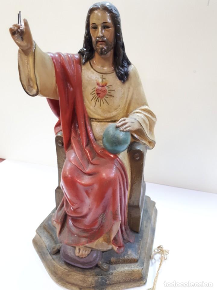 Antig&uuml;edades: Sagrado Coraz&oacute;n escayola. - Foto 3