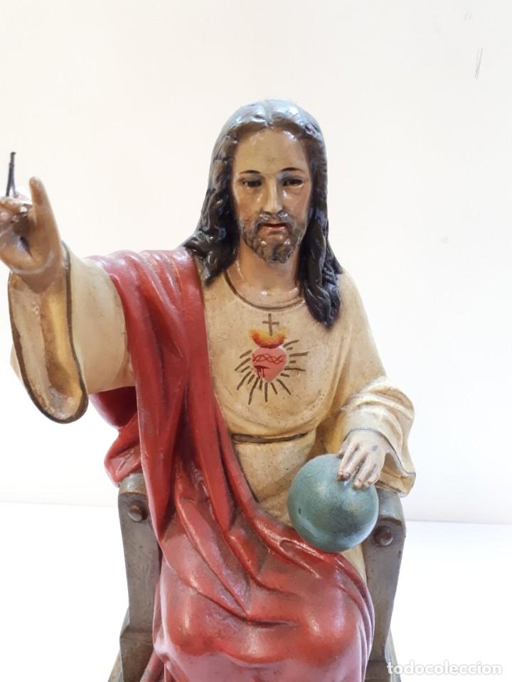 Antig&uuml;edades: Sagrado Coraz&oacute;n escayola. - Foto 4