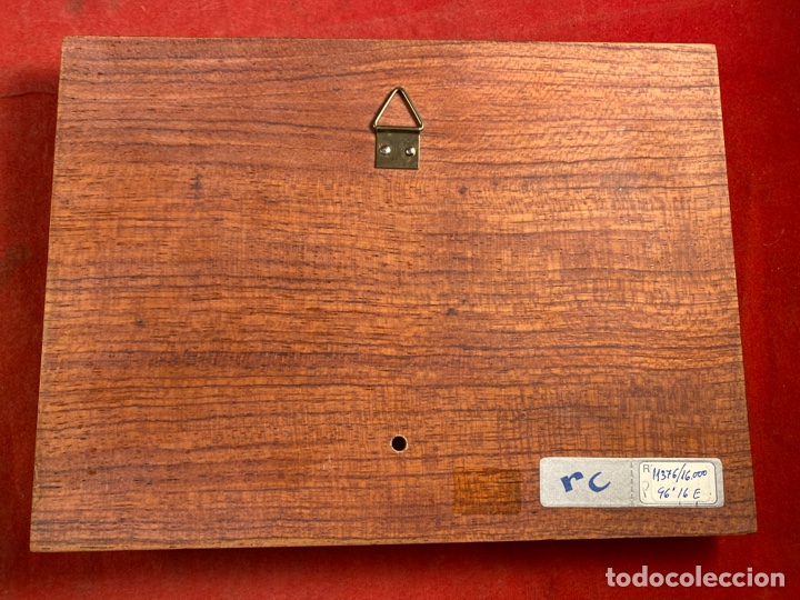 Antig&uuml;edades: PLACA DE PLATA SOBRE MADERA NOBLE NUEVA SIN USO - Foto 2